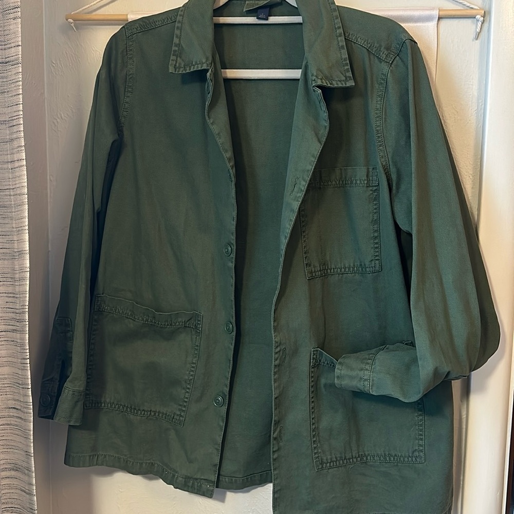 Green utility jacket